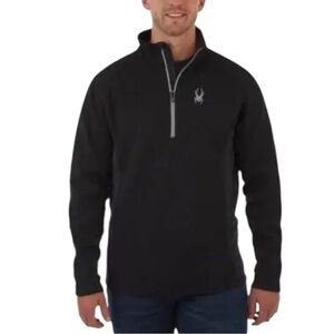 SPYDER Outbound 1/4 Zip Pullover Sweatshirt / Ski Snow Outdoor Black Size Med